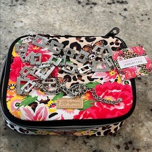Brighton jewelry case with silver tone chain